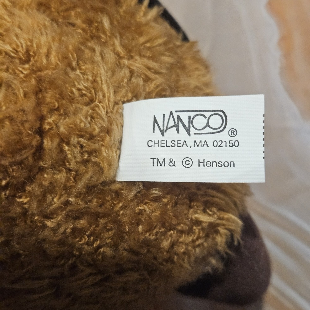 Muppets Rizzo the Rat Nanco Plush 12" Jim Henson Black Biker Jacket Vintage - Picture 6 of 8